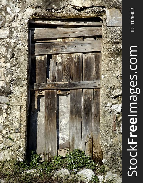 Door on old house  in montenegro. Door on old house  in montenegro