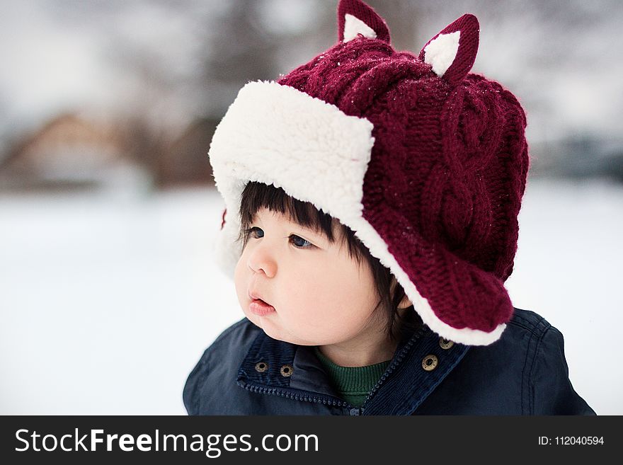 Knit Cap, Winter, Headgear, Child