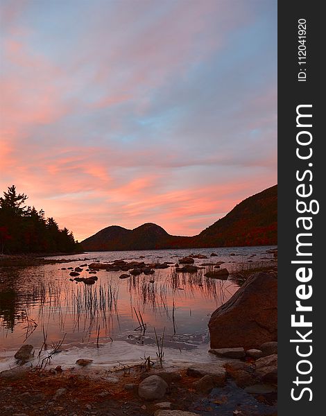 Reflection, Sky, Nature, Loch