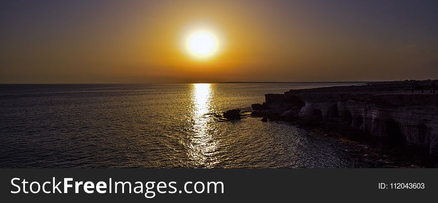 Horizon, Sea, Sunset, Sunrise