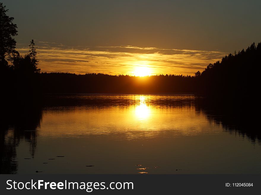 Reflection, Sky, Sunset, Sunrise