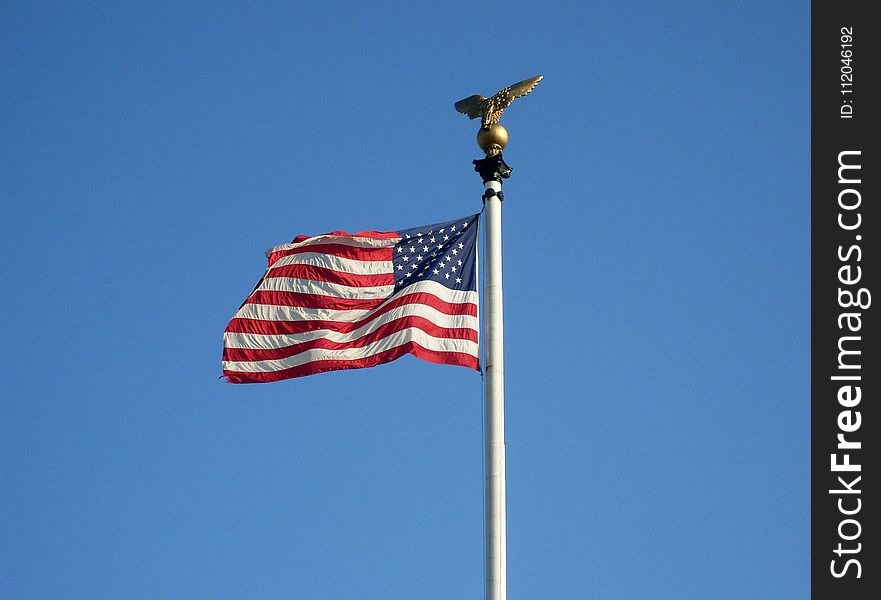 Flag, Sky, Flag Of The United States, Wind