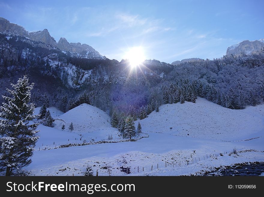 Winter, Snow, Sky, Mountainous Landforms