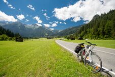 Bicycle Touring In Austria Stock Photography