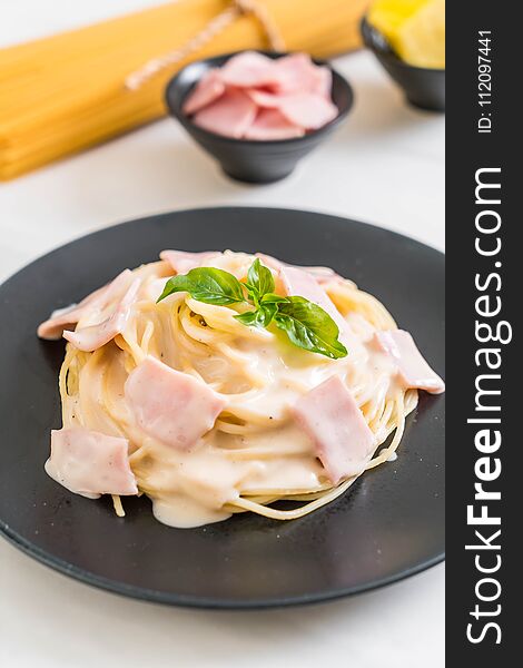 Spaghetti Carbonara Ham