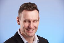 Man Laugh With Closed Eyes Royalty Free Stock Image Man Laugh With Closed Eyes Royalty Free Stock Image