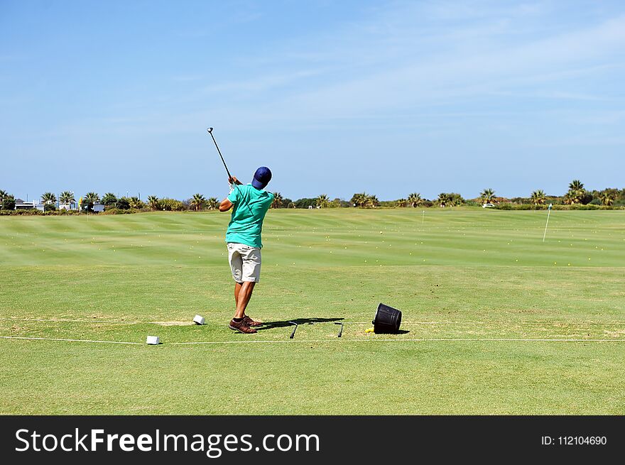 Player In Costa Ballena Golf Course, Rota, Cadiz Province, Spaingreen,