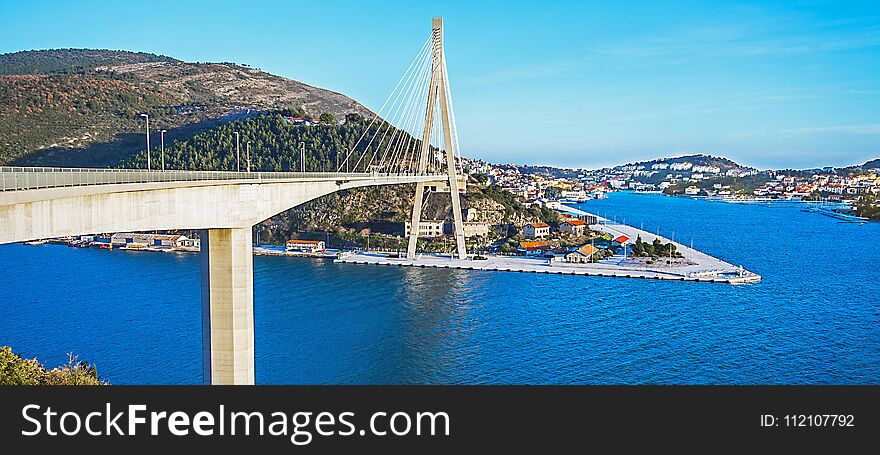 Franjo Tudman Bridge in Dubrovnik Croatia