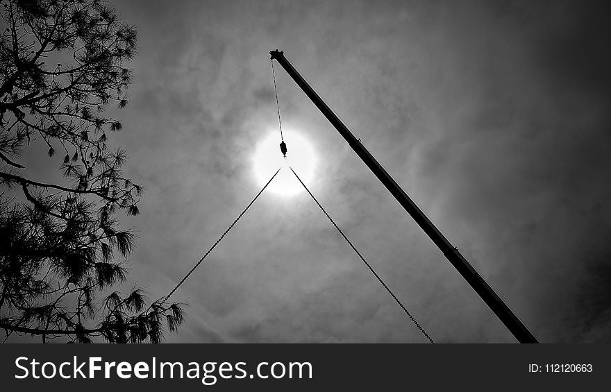 Sky, Cloud, Black, Black And White