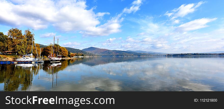 Reflection, Sky, Waterway, Loch