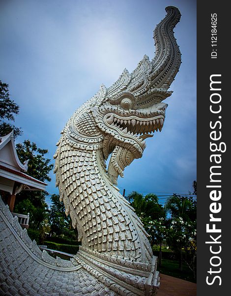 White Dragon Statue