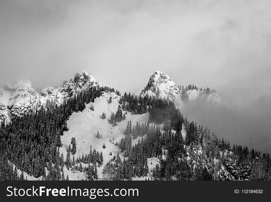 Birds Eye View Photo Of Mountain During Winter