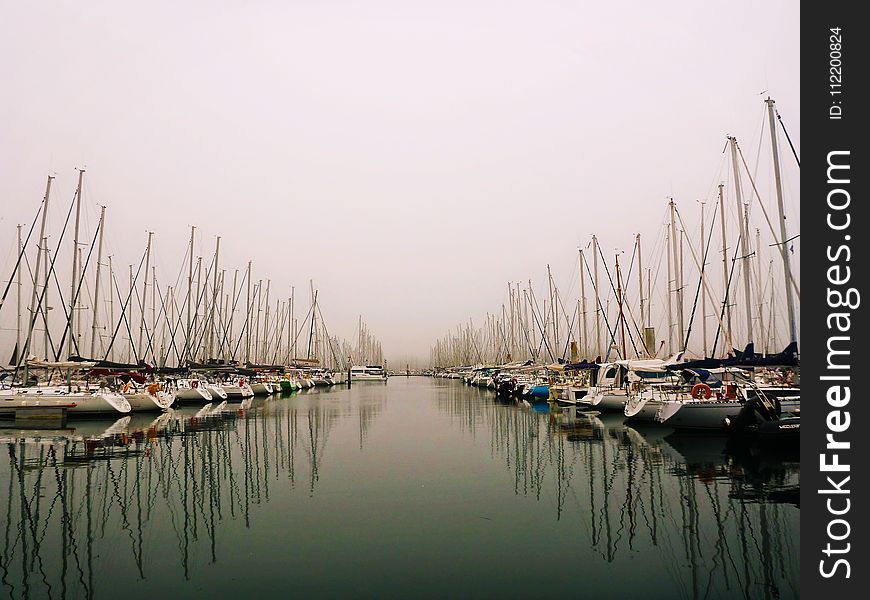 Marina, Waterway, Water, Reflection