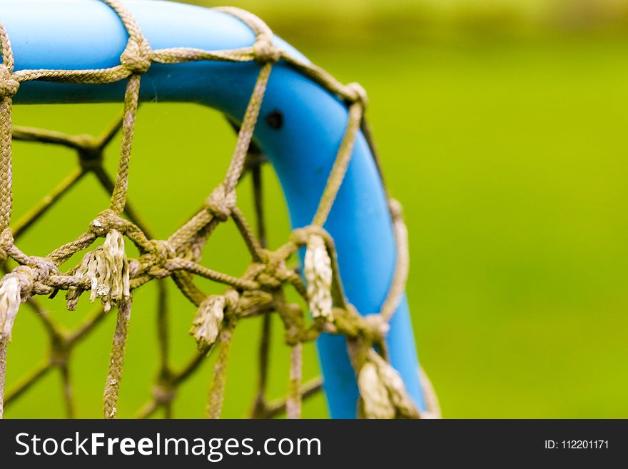 Net, Grass, Close Up, Football