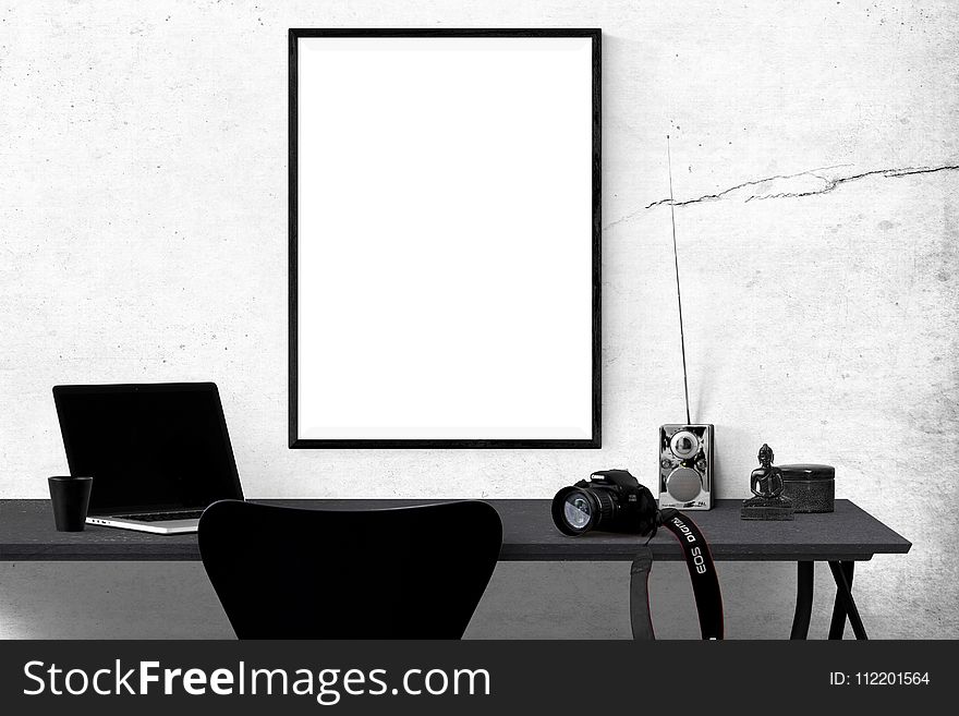 Black And White, Furniture, Interior Design, Table