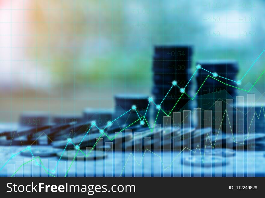 Finance and Investment concept.Money management and Financial chart.blur focus