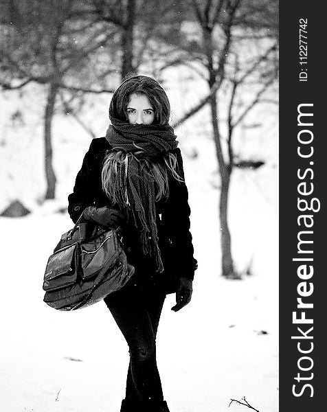 Black, Winter, Photograph, Black And White