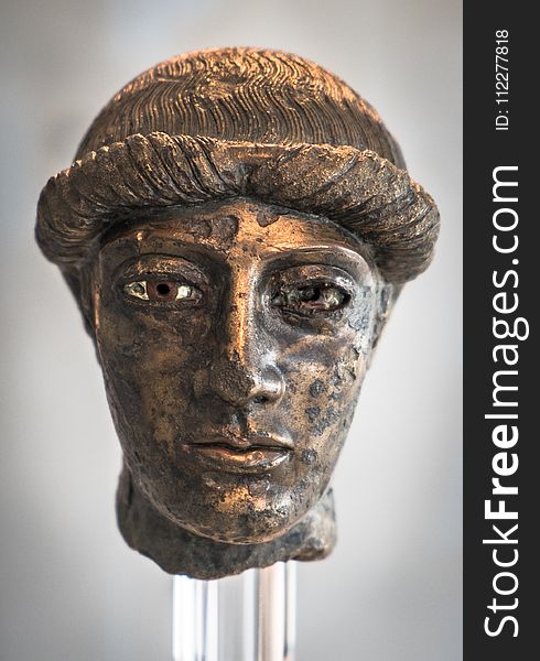 Sculpture, Ancient History, Head, Artifact