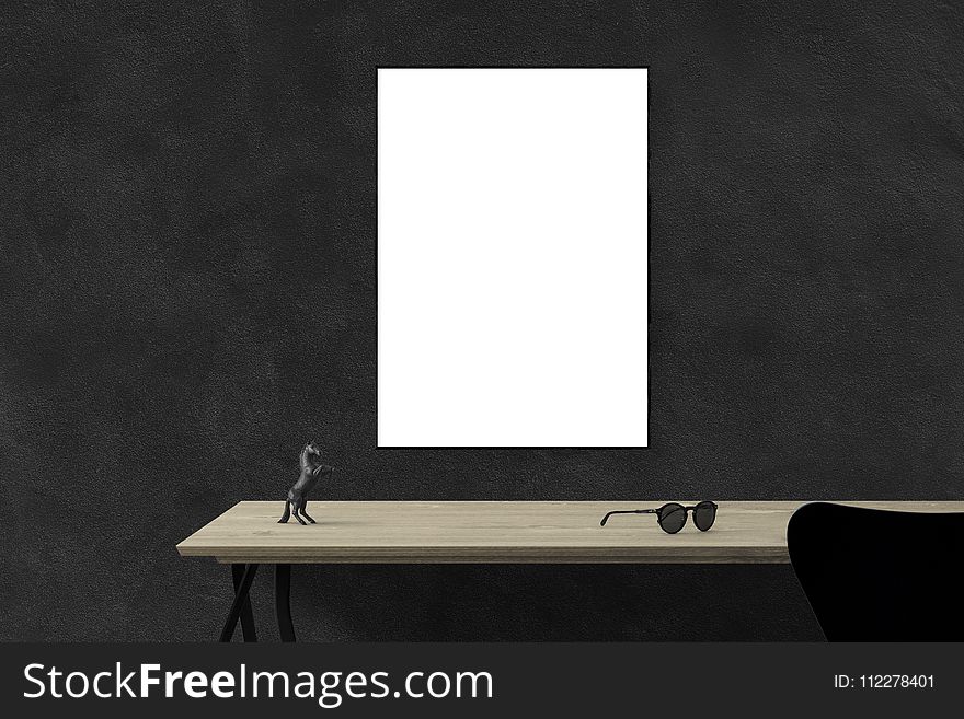 Wall, Black And White, Picture Frame, Rectangle