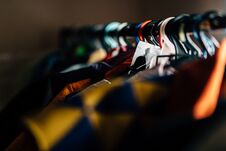 With Clothes Hanger Against Stock Image With Clothes Hanger Against Stock Image