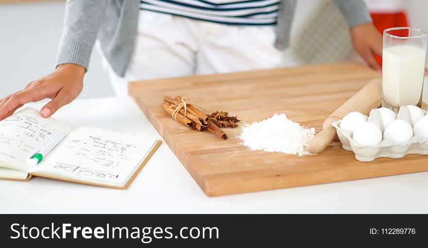 Woman Is Making Cakes In The Kitchen