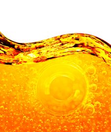 Oil Background With Air Bubbles. Stock Images