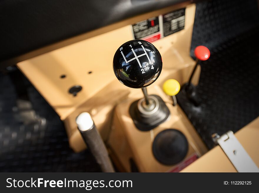 Stick Shift - Manual Transmission Drive. Vehicle Interior. Four Speed Car Transmission. Stick Shift - Manual Transmission Drive. Vehicle Interior. Four Speed Car Transmission.