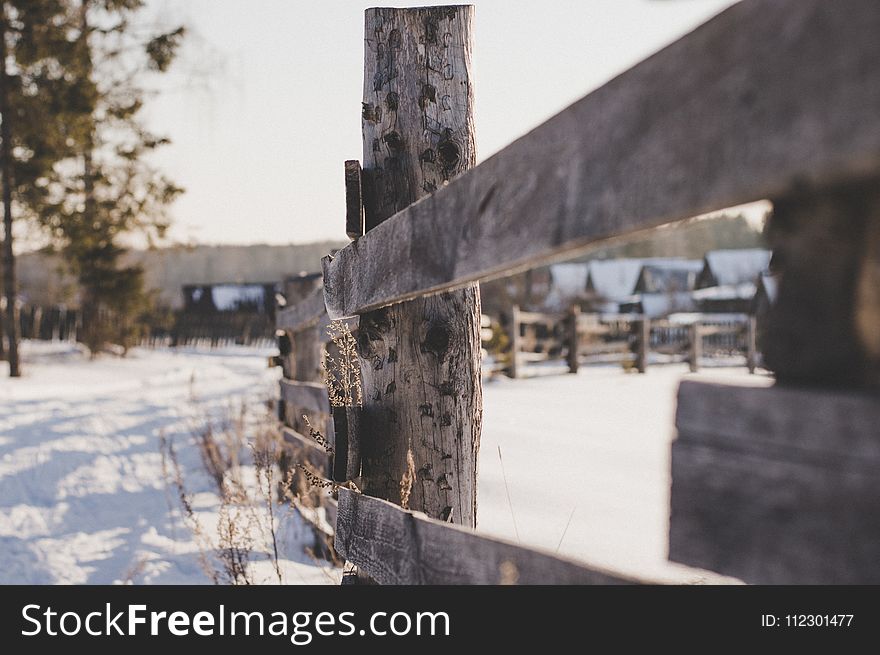 Close Photo Of Brown Wooden Fence