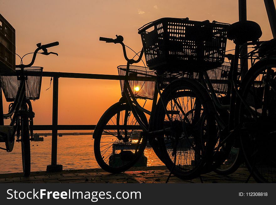 Silhouette of Bicycle