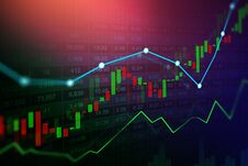 Stock Market Or Forex Trading Graph In Graphic Concept Royalty Free Stock Image