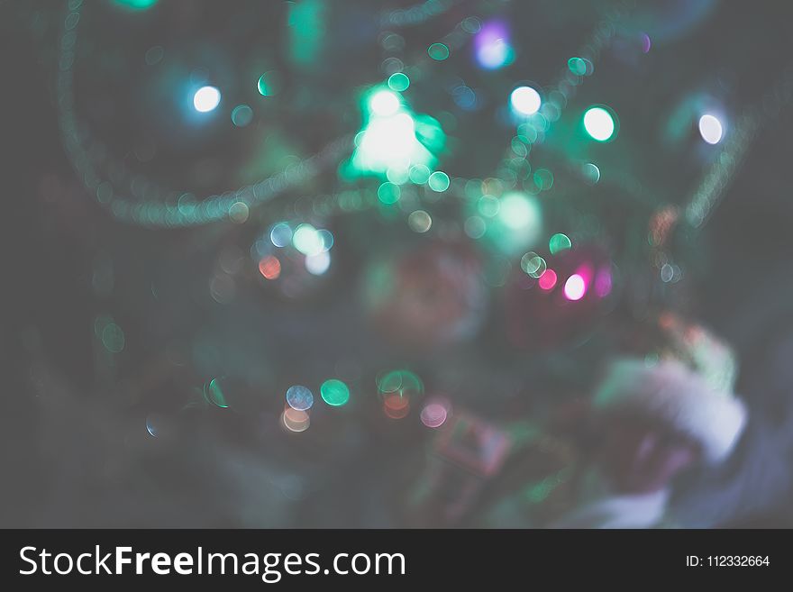 Blurred Christmas Tree Garland