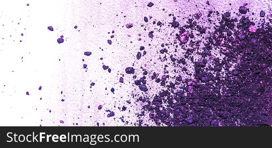 Beautiful wallpaper of closeup of purple eyeshadow powder on white background, make up, glamour, charm