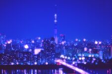 Tokyo City Night Background With Blur Bokeh Lights Stock Image Tokyo City Night Background With Blur Bokeh Lights Stock Image