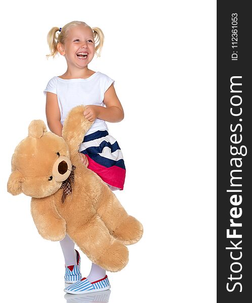 Little Girl With Teddy Bear