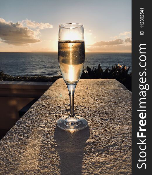 Champagne by the beach
