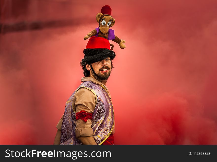 Man Wearing Aladdin Costume