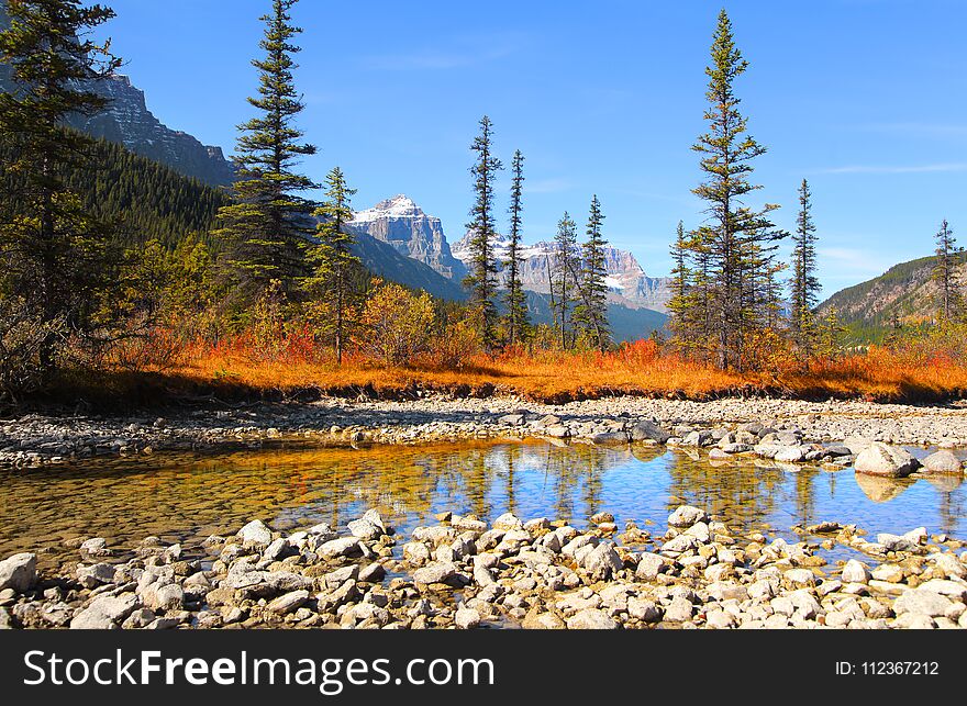 Waterfowl lakes in Banff national park. Waterfowl lakes in Banff national park