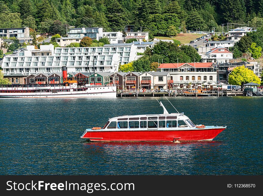 Lakefront of Queenstown City, New Zealand