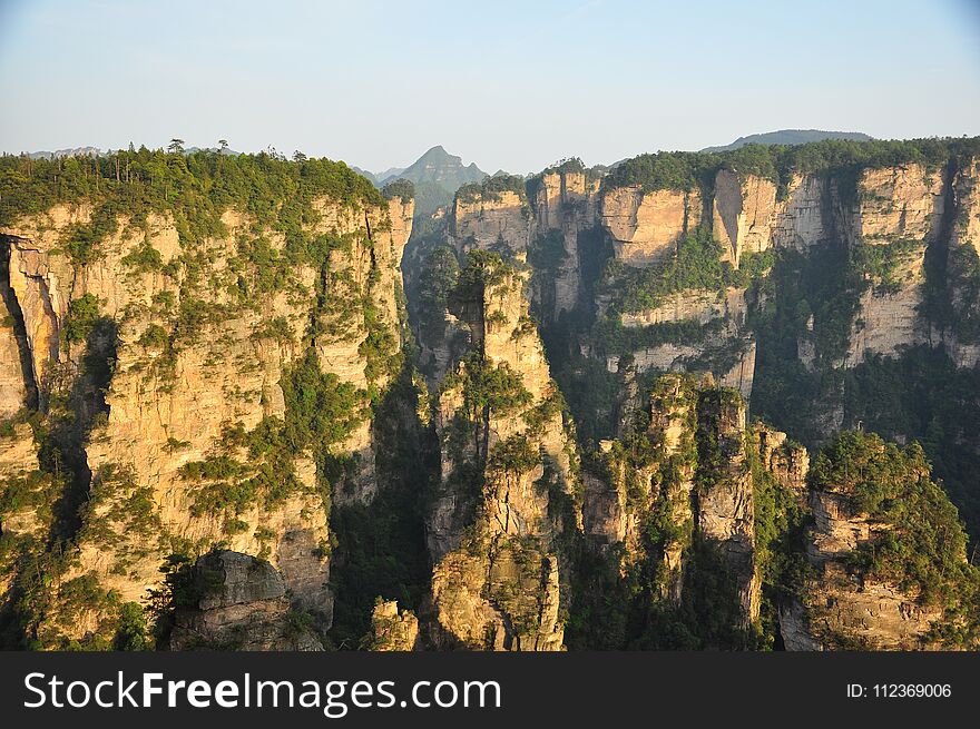 Quartz Sandstone Pillar In Zhangjiajie In China