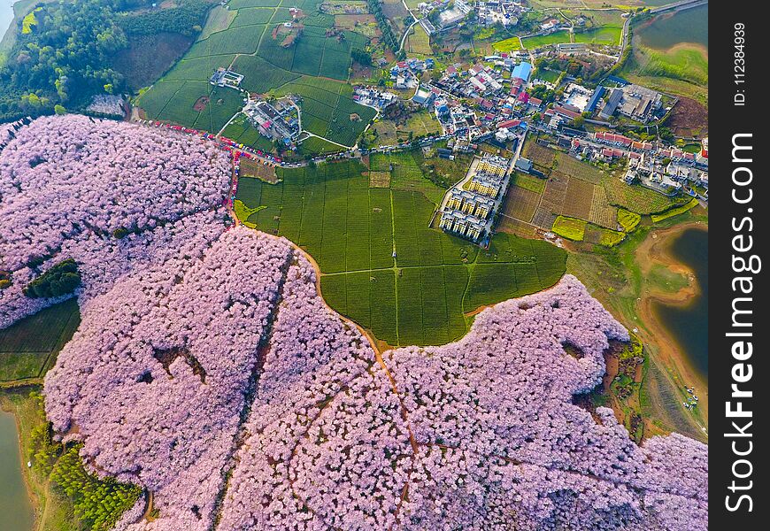 The landscape was taken from Air, in Guizhou province of China. The landscape was taken from Air, in Guizhou province of China.