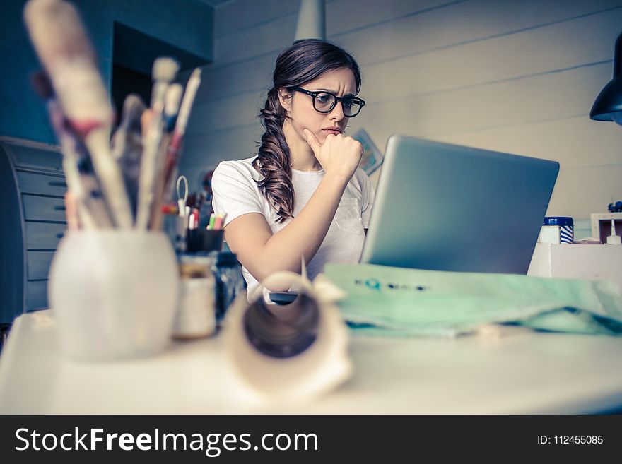 Photo of a Woman Thinking