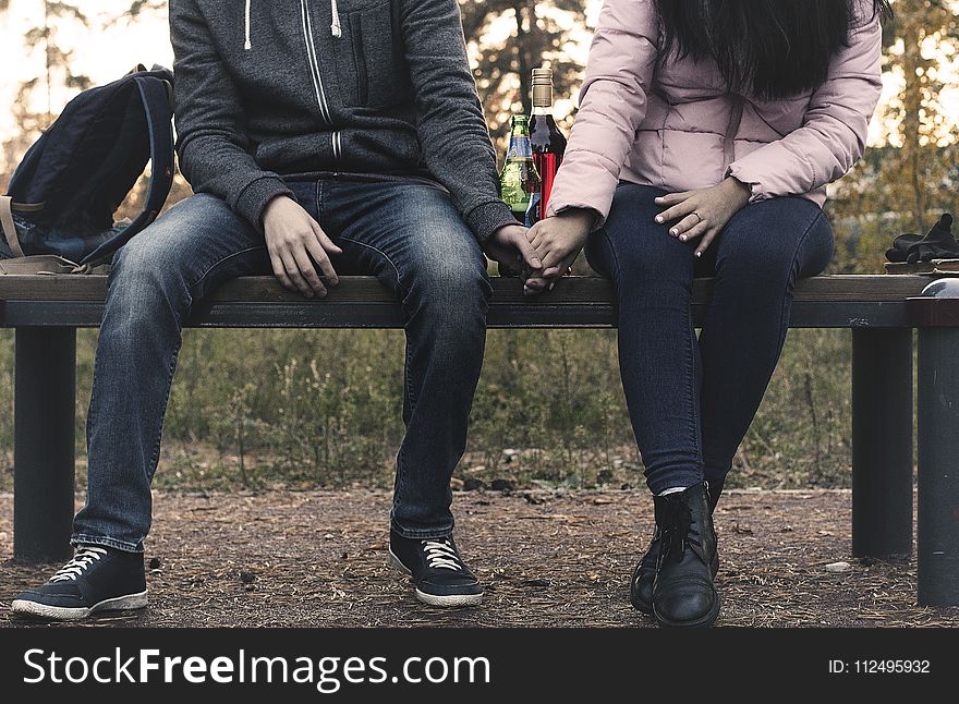 Photograph, Jeans, Footwear, Sitting