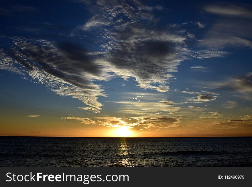 Sky, Horizon, Sea, Afterglow