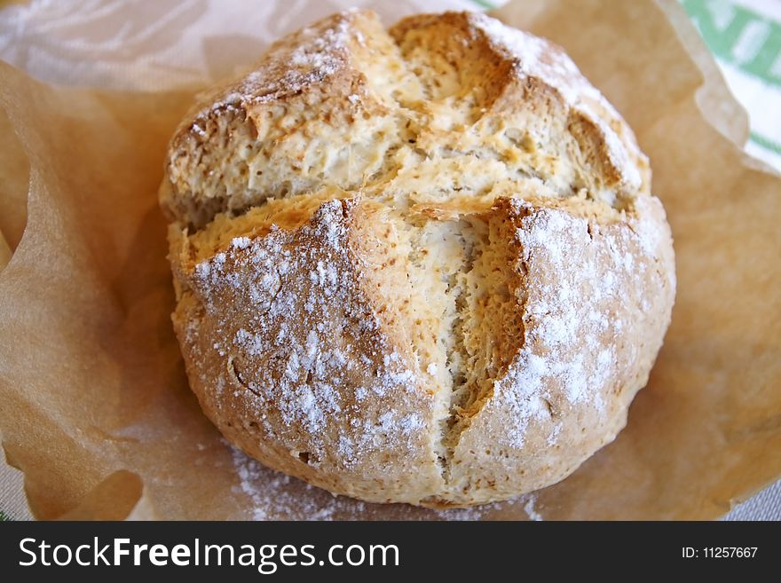 Loaf of fresh Irish homemade bread