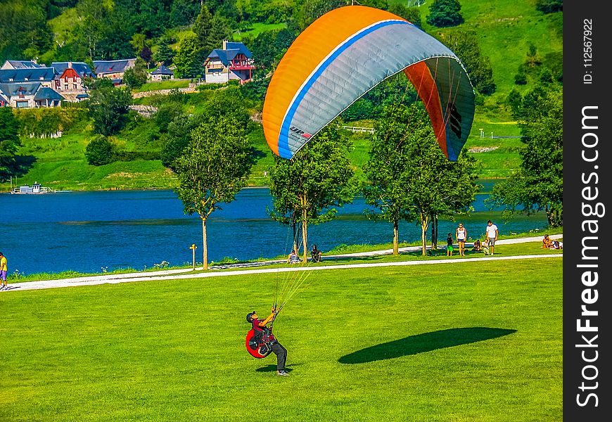 Air Sports, Paragliding, Nature, Green