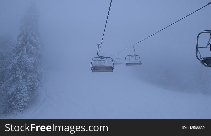 Mountain Range, Snow, Winter, Sky