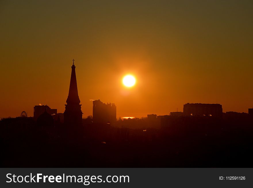 Sky, Skyline, Sunrise, Sunset