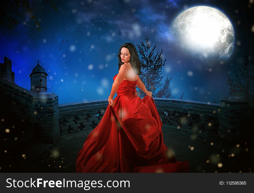 Sky, Beauty, Darkness, Lady