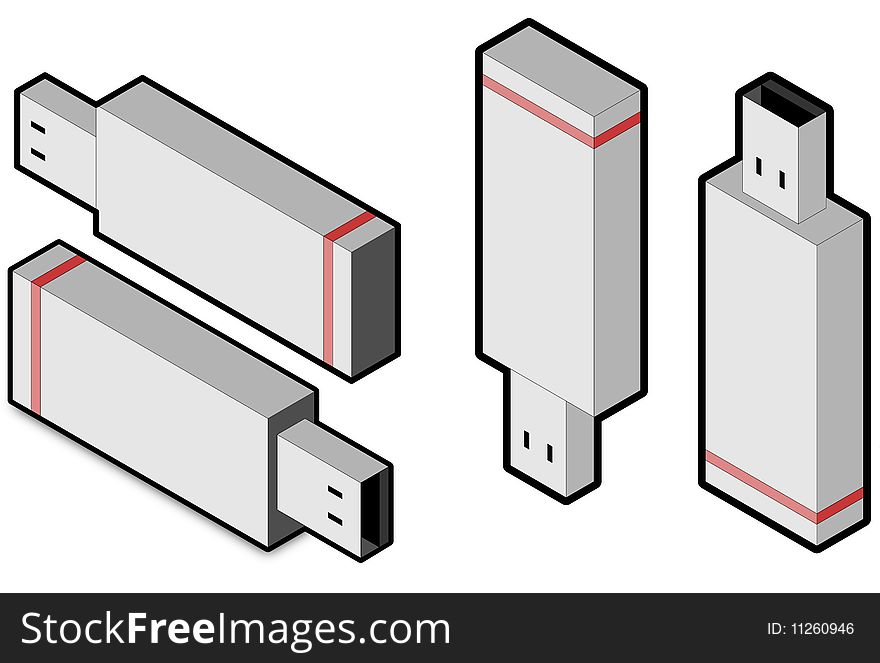 USB flash drive created in Inkscape.