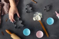 Bakery Background Chefs Hand Spoon Flour Bakeware Rollingpin Top Stock Photography Bakery Background Chefs Hand Spoon Flour Bakeware Rollingpin Top Stock Photography